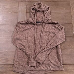 EUC Heather Brown Harlowe & Graham Pull Over Hoodie